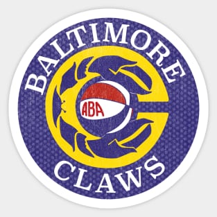 Short-lived Baltimore Claws ABA Basketball Sticker